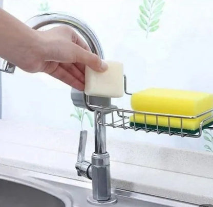 Stainless Steel Faucet Sink Organizer / Sponge Holder.